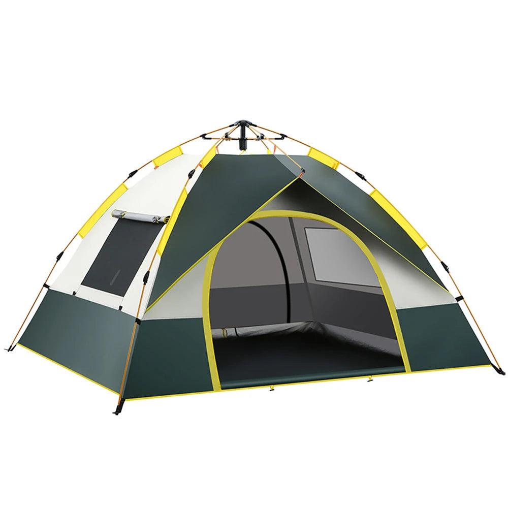 Dark Slate Gray Campingzelt für 3–4 Personen mit Schnellaufbau, wetterfest und UV-Schutz